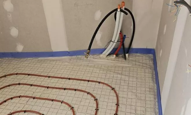 Pose de chape liquide, Aubenas, Hervé Trouillas