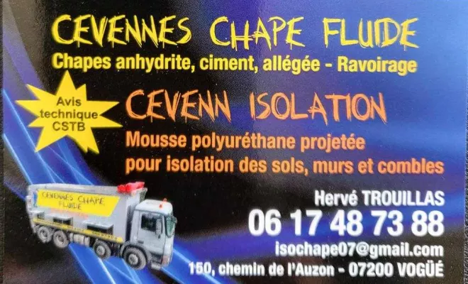 Pose de chape liquide, Aubenas, Hervé Trouillas